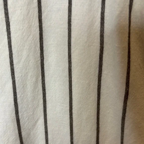 Ann Taylor Linen White Striped Linen Jumpsuit adorable!! - Picture 6 of 8